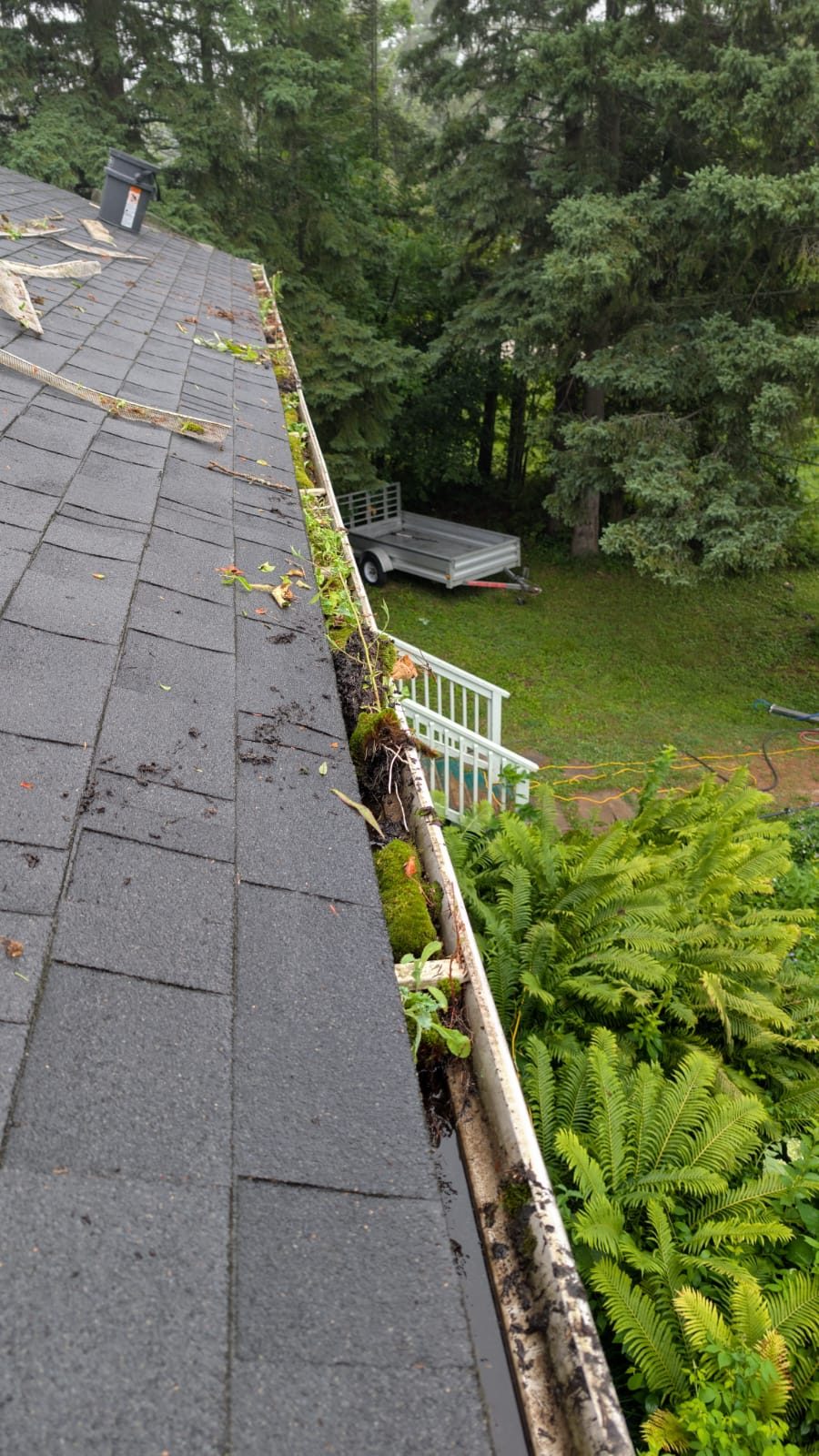 Ontario Window Cleaning crew cleaning windows at a Huntsville home — streak-free, purified-water system.